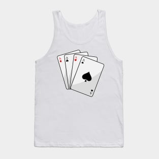 Quadruplets Aces Poker cards at Poker Tank Top